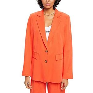 ESPRIT Collection 023eo1g306 Damesblazer, Oranje/Rood