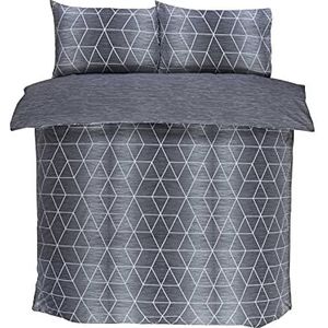 Calvin Shapes 124024440 beddengoedset, geometrisch patroon, kingsize bed, grijs