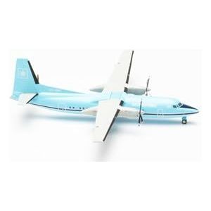 Herpa modelvliegtuig Maersk Air Fokker 50 - OY-MMT, schaal 1:200, model, verzamelstuk, vliegtuig met standaard, metalen figuur