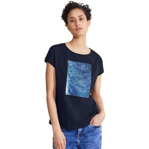 Street One A321168 T-shirt met print voor dames, Donkerblauw