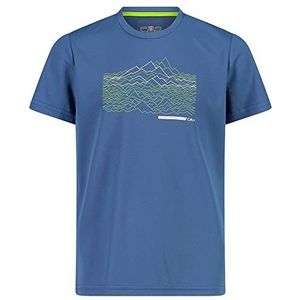 CMP T-shirt voor kinderen, 38t6744, uniseks T-shirt voor kinderen, Blauw (Dusty Blue)