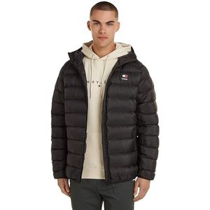 Tommy Jeans Tjm donsjack met capuchon voor heren, Zwart