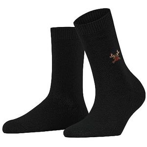 FALKE Cosy Wool Rudolph, damessokken, wol viscose kasjmier, zwart (zwart 3000), 39-42 (1 paar), Zwart (Zwart 3000)