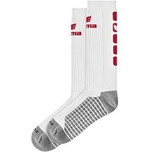 Erima Classic 5-c uniseks sokken (1 stuks), Wit/Rood