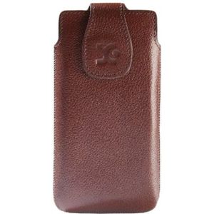 Suncase Echt lederen hoes voor de Sony Xperia L volnerf/bruin