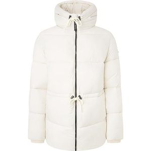 Pepe Jeans Brumeux Donsjack voor dames, Beige (ivoor)