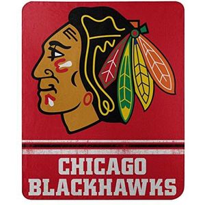 Northwest NHL Chicago Blackhawks Fleecedeken, uniseks, volwassenen, 127 x 152,4 cm, Fade Away