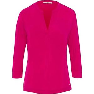 BRAX Style Clarissa Cupro Hybrid damesblouse, Paarse orchidee