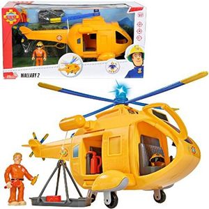 Simba - Brandweerman Sam Wallaby 2 helikopter, meerkleurig, vanaf 3 jaar