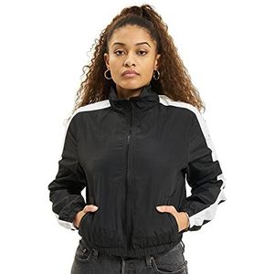 Urban Classics licht sweatjack dames, zwart (zwart/wit 00050)