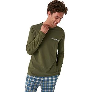 Trendyol Heren gebreide pyjamaset, meerkleurig, XL, Meerkleurig