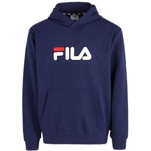 FILA Unisex hoodie met klassiek Sande-logo voor kinderen, middeleeuws blauw, 146-152, Middeleeuws blauw