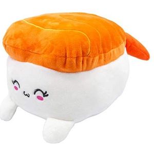 Joy Toy - Plushi Nigiri sushi met garnaal (geborduurd) pluche - maat 20 cm