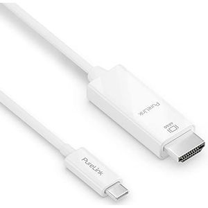 PureLink HDMI USB-C naar High Speed kabel, 4K Ultra HD 60Hz, vergulde aansluitingen, 1,50m, wit