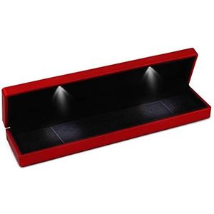 iSuperb Kettingdoos met LED-licht Hanger Kettingdoos Voorstel Sieradendoos Lange ketting Geschenkdozen voor Verloving Verjaardag Valentijnsdag