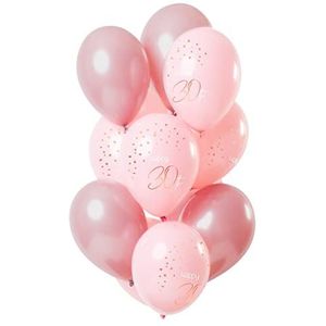 Folat 12 ballonnen 30 Jaar luxe roze roze 30 cm
