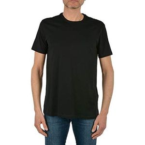 Armani Exchange Heren T-shirt van katoen-jersey met korte mouwen en ronde hals, zwart.
