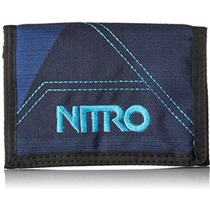 Nitro Portemonnee met venster en muntvak, blauw (fragmenten azul), 14 cm, portemonnee, Blauw (Fragments Blue), Portemonnee