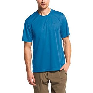 Maier Sports Polo heren lange mouw, Blauw/Grijs/Reflecterende elementen