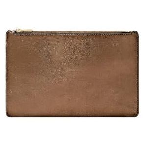 Fossil Fossil Pouch damestas metallic leer SLG1604711 (1 stuk), Metaal, Casual