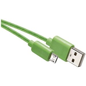 EMOS Micro USB naar USB A 2.0 snellaadkabel 480 Mbit/s oplaadkabel type A naar Micro-B voor snel opladen en gegevensoverdracht 1m groen