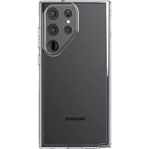 Tech21 Evo Clear beschermhoes voor Samsung Galaxy S23 Ultra (transparant, vergeelt niet, krasbestendig, met 3,6 m valbescherming)