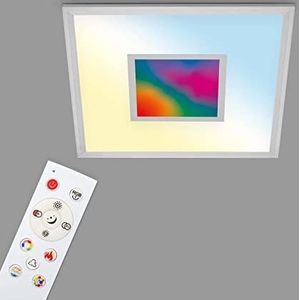 Telefunken 319704TF RGB LED paneel CCT RGB plafondlamp regenboog effect dimbaar afstandsbediening zilver 445 x 445 x 65 mm 44,5 x 44,5 cm