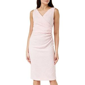 Gina Bacconi Robe de cocktail en jacquard floral en relief pour femme, Pot-pourri rose, 42