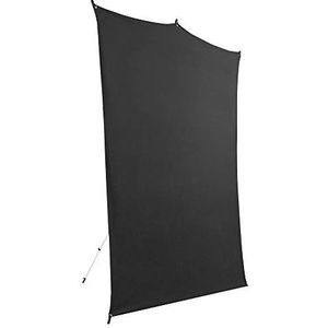 Savage Achtergrondset voor op reis, zwart, 1,52 x 2,13 m, reisachtergrondkit, fotoachtergrond met aluminium standaard, draagtas met schouderriem