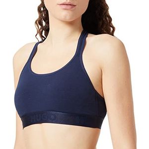 HUGO Bralette Sporty Logo voor dames, Dark Blue405, L, Dark Blue405