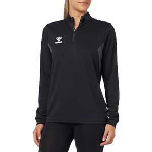 hummel Sweat-shirt Hmlauthentic demi-zippé pour femme, noir, XL