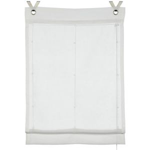 GARDINIA Vouwgordijn zonder boren om te klemmen, ondoorzichtig, lichtdoorlatend, met montageonderdelen, 2 verzwaringsstangen, 2 V-haken, Zen Silence, wit, 60 x 140 cm (b x h)