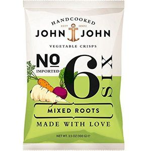 John & John Vegetable Crisps Wortels, gemengd, 2 x 100 g, 2 stuks