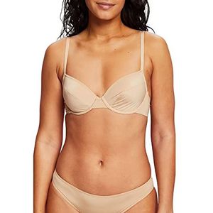 ESPRIT Beugelbeha Micro van Shiny Beugelbeha voor dames, Dusty beige.