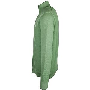 GANT Vest met ritssluiting van katoen, piqué, herenvest, Blad Groen