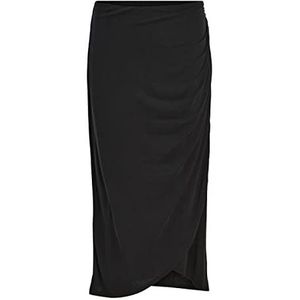 Object Objannie Hw Drape Rok Noos Lange rok voor dames, zwart.