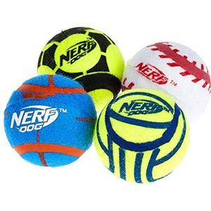 Nerf Dog Tennisballen voor honden, 6.4 cm, 4 Stuk