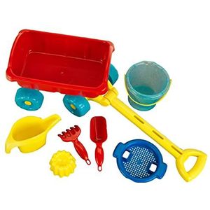 Theo Klein 2002 Aqua Action strandwagen gevuld bevat: set gieter hark schep enz... speelgoed voor kinderen vanaf 18 maanden