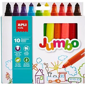 Apli kids 16804-10 Jumbo-viltstiften met maxi-punt - 10 kleuren