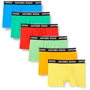 Antonio Rossi boxershorts voor heren, nauwsluitend, lage taille, van elastisch katoen, 6 stuks, Fluorescerend