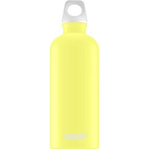 SIGG Traveller Herbruikbare Lemon Touch fles (0,6 l), luchtdichte fles zonder schadelijke stoffen, ultralichte aluminium fles, schroefdop