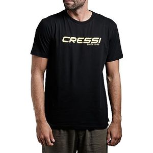 Cressi Heren T-shirt, zwart/geel, XXXL