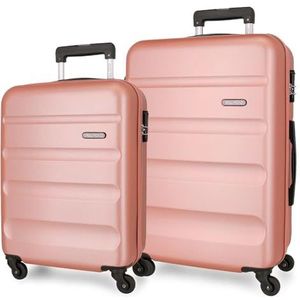ROLL ROAD Flex kofferset, één maat, roze, Talla única, kofferset, Roze, kofferset