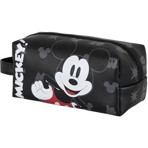 Mickey Mouse Surprise-Brick Plus Toilettas voor op reis, zwart, 25 x 12 cm, zwart, één maat, Brick Plus Toilettas voor op reis, verrassing, zwart., Brick Plus Toilettas voor op reis, verrassing