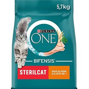 PURINA One Bifensis Sterilcat Droogvoer voor gesteriliseerde katten, rijk aan kip, 1 pakket (1 x 5,7 kg)