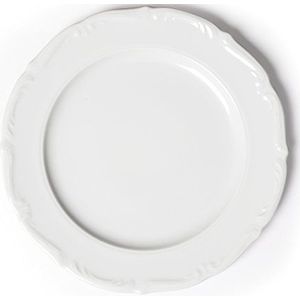 Excelsa Mademoiselle platte borden van porselein, wit, 27 x 27 x 4 cm