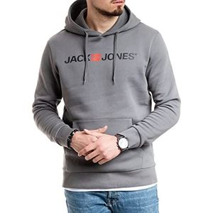 JACK & JONES Heren-hoodie logo, Sedona Grijs, XL