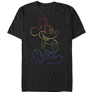 Disney Unisex Mickey Mouse Big Pride Organic T-shirt met korte mouwen zwart M, SCHWARZ
