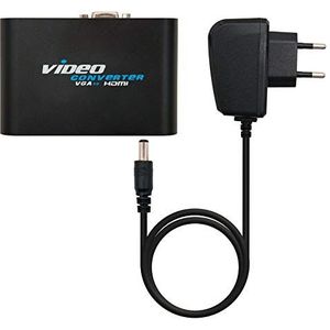 NanoCable 10.16.2101-BK Audio naar HDMI converter met SVGA/H+Jack 3.5/H-HDMI A/H zwart
