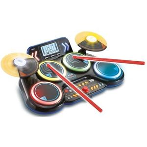 VTech Kidi DJ Drums Elektronische batterij voor kinderen, 10-in-1 met verlichte pads, cimbalen, toverstokken, Bluetooth, leren en spelletjes, cadeau voor kinderen vanaf 6 jaar, Spaanse versie